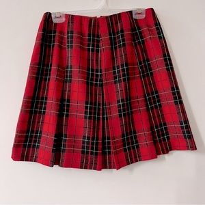 Vintage 90’s Tartan Red Multi Plaid Pleat Skirt Academia/Grunge/Punk- Jrs. Sz. 9